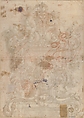 Design for an Overdoor Decoration (recto); Rinceaux (verso), Gregorio de&#39; Ferrari (Italian, Porto Maurizio 1647–1726 Genoa), Pen and brown ink, brush and brown wash, over traces of black chalk (recto); rinceaux in red chalk (verso)